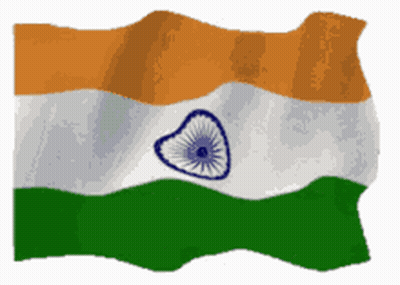 An Orange White And Green Indian Flag Is Waving In The Wind GIF