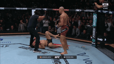 An Ufc Fight Is Being Shown On Espn GIF