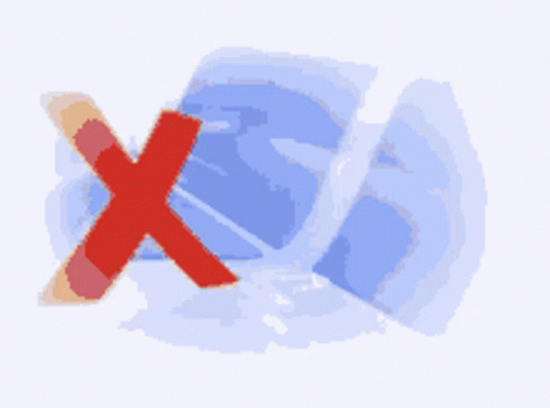 An X Is Crossed Out With A Pencil GIF