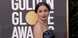 Ana De Armas Red Carpet Golden Globe Awards GIF