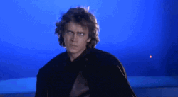 Anakin Skywalker In Blue Background GIF