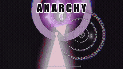Anarchy Text On Purple And Black GIF