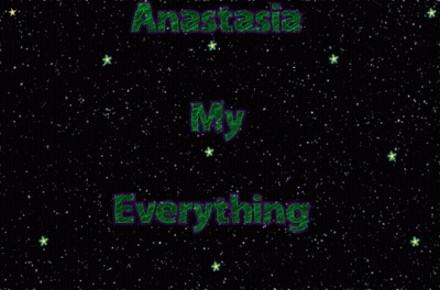 Anastasia My Everything Green Starry Background GIF
