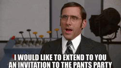 Anchorman Pants Party Invitation GIF