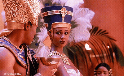 Ancient Egyptian Man And Woman Thriller Glitter GIF