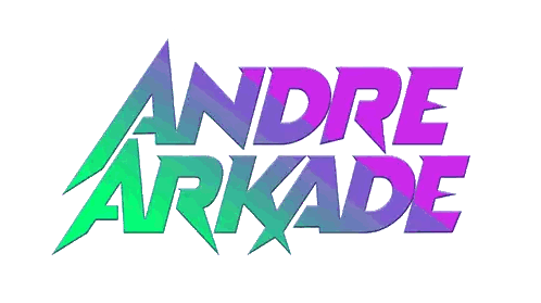 Andre Arkade Logo With Lightning Bolt Sticker