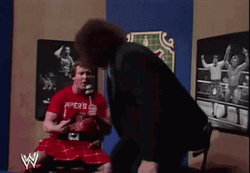 Andre The Giant Man Handles Rowdy Piper GIF
