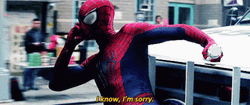 Andrew Garfield Spiderman Calling I'm Sorry GIF