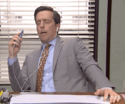 Andy Bernard Hilarious Water Splash GIF