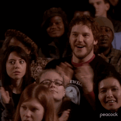 Andy Dwyer Applauding In The Audience GIF