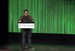 Andy Dwyer Running To The Stage GIF