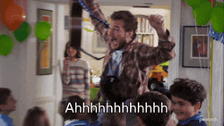 Andy Dwyer Screaming At A Party GIF
