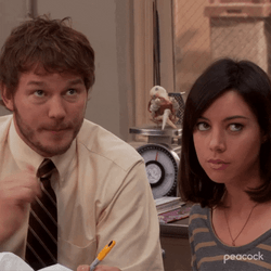 Andy Dwyer Sitting Beside April Ludgate GIF