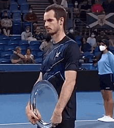Andy Murray Holding Plate