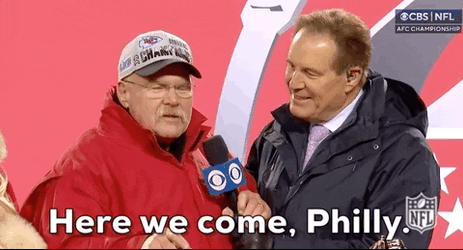Andy Reid Here We Come Philly GIF