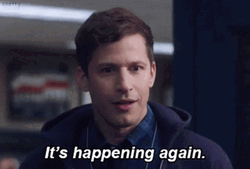 Andy Samberg It's Happening Again GIF