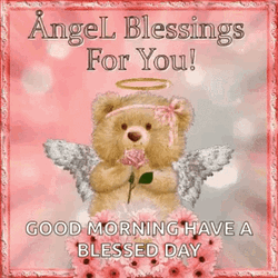 Angel Bear Blessed Monday GIF