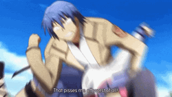Angel Beats Piss Off GIF