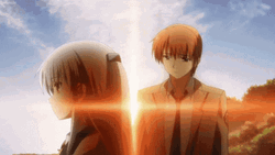 Angel Beats Sunset Scene GIF