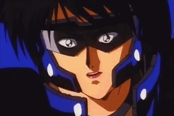 Angel Cop Blood Splatter On Face GIF