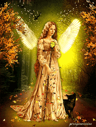 Angel Glowing In The Forest GIF