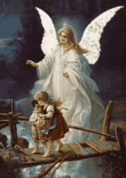 Angel Guiding Two Children GIF