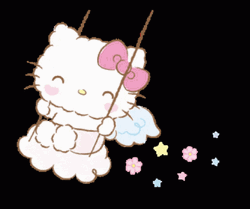 Angel Hello Kitty Swinging