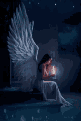 Angel Holding Light In The Dark GIF