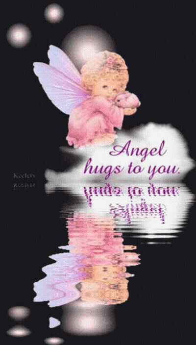Angel Holding Teddy Bear Angel Hugs To You GIF
