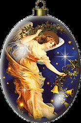 Angel In Globe Religious Christmas GIF