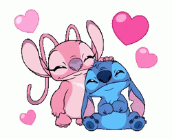 Angel Pat Cute Stitch Head Smiling GIF