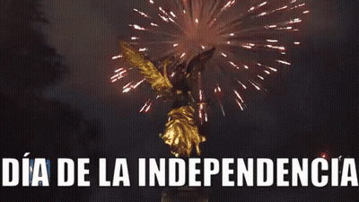 Angel Statue Saying Dia de la Independencia