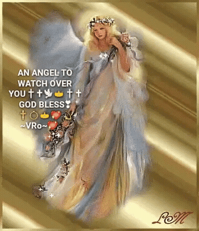 Angel With Quote An Angel To Watch Over You God Bless GIF