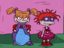 Angelica Pickles Chuckle Finster Dress Up GIF