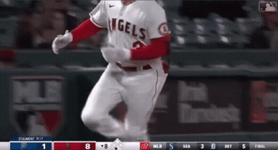 Angels Baseball Player Running On Field GIF