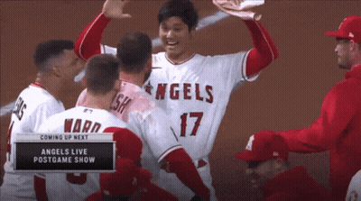 Angels Baseball Players Huddle Together GIF