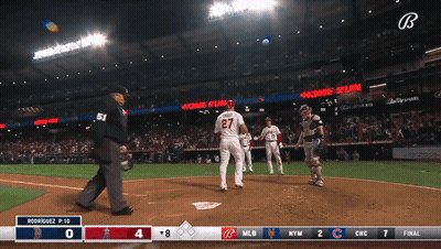Angels Vs Cubs Baseball Game On Screen GIF