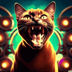 Angry Animated Cat Piano GIF