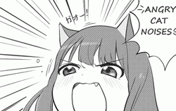 Angry Anime Cat Noises GIF
