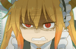 Angry Anime Miss Kobayashi's Dragon Maid GIF