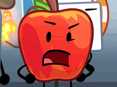 Angry Apple Cartoon GIF