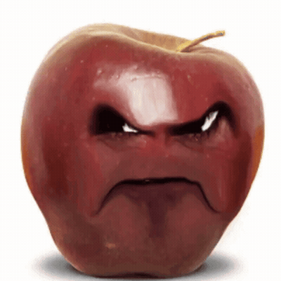 Angry Apple Face GIF