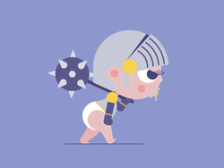 Angry Baby Knight GIF