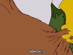 Angry Bear Roaring Homer Simpson GIF