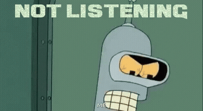 Angry Bender Saying Not Listening Me GIF