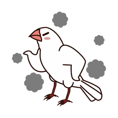 Angry Bird Surrounded By Clouds Sticker