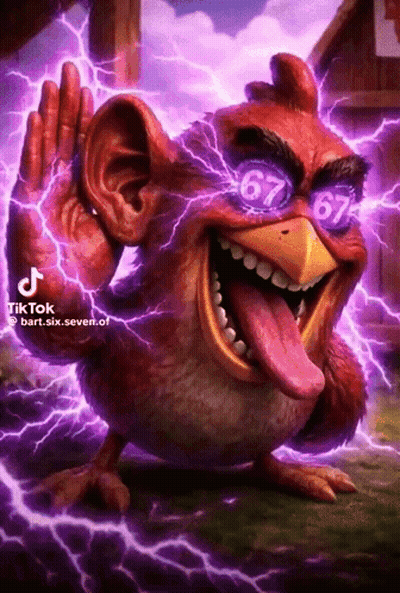 Angry Bird Wearing Sunglasses With 67 GIF