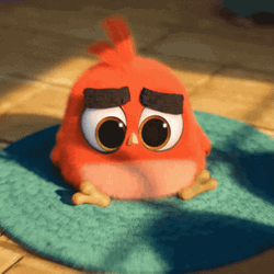 Angry Birds Baby Red Looking Around  GIF