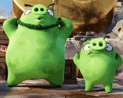 Angry Birds Hilarious Green Pigs Dancing  GIF