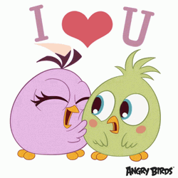 Angry Birds I Love You Hug  GIF